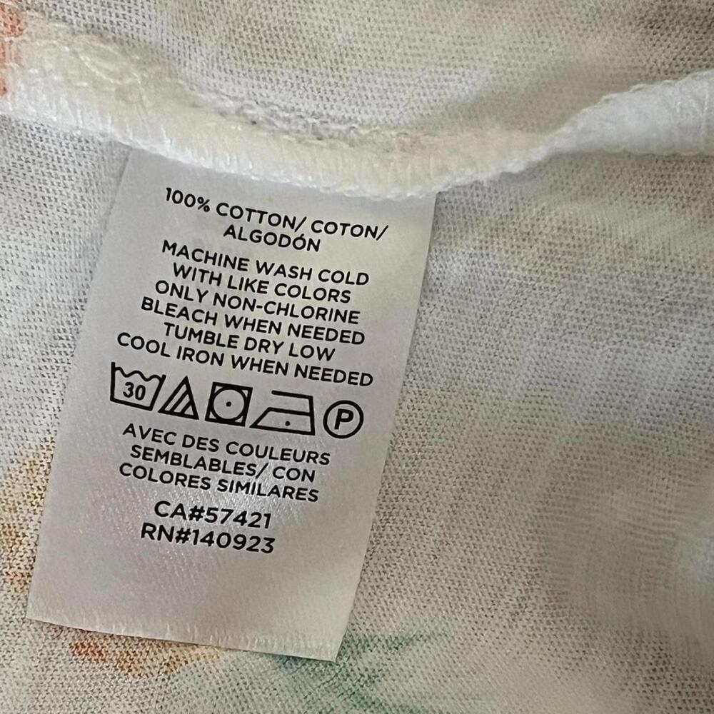 LOFT summer pineapple 100% cotton print t-shirt Size Small - Picture 7 of 7